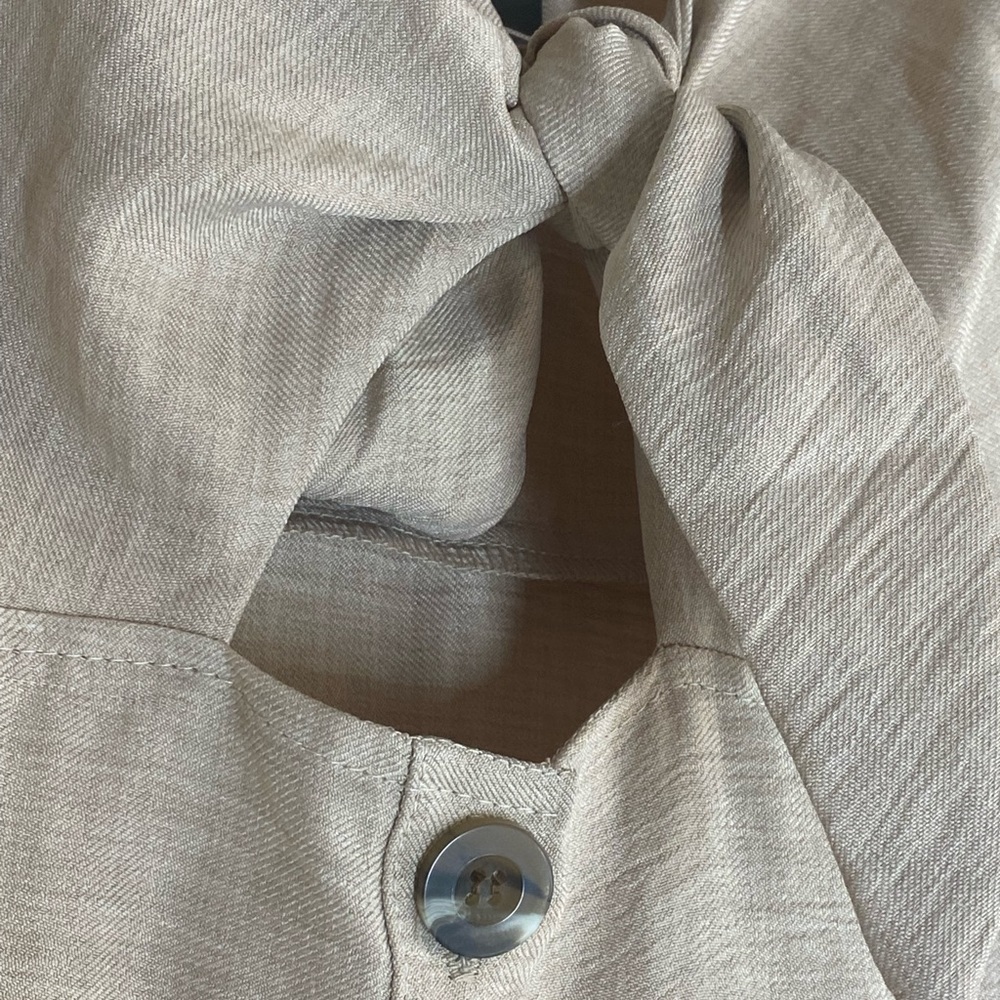 Blue Blush tie front button front midi dress BD9146 - Picture 5 of 12